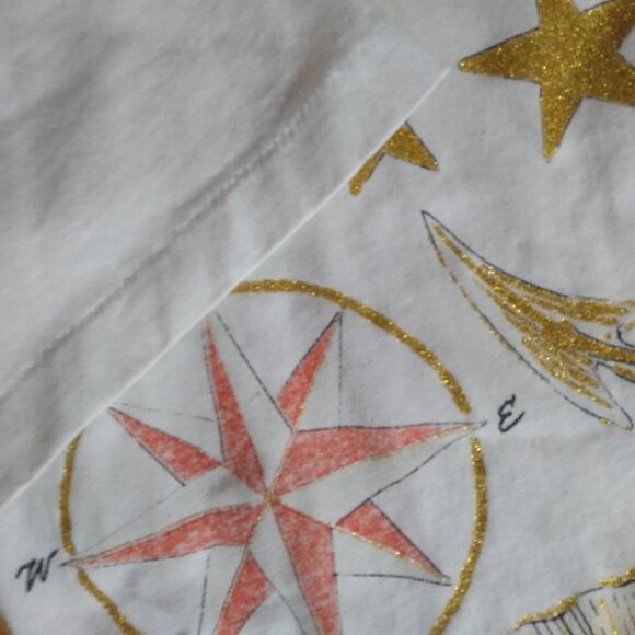 Vintage Nautical Sailing Ocean Shell Compass Tee - Picture 4 of 6